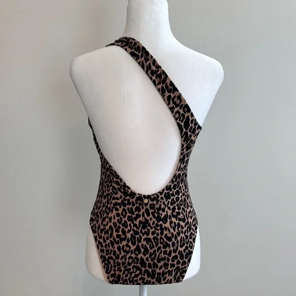 Victoria's Secret Leopard Print One-Shoulder One Piece - Picture 4 of 9